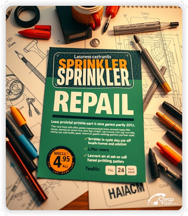 Professional Circular 1, Sprinkler Repair handouts print sample