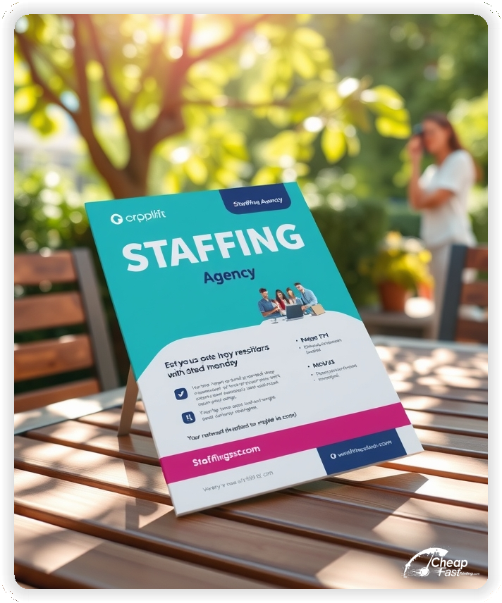 Promo Flyer Sample 1, Staffing Agency leaflets creative layout