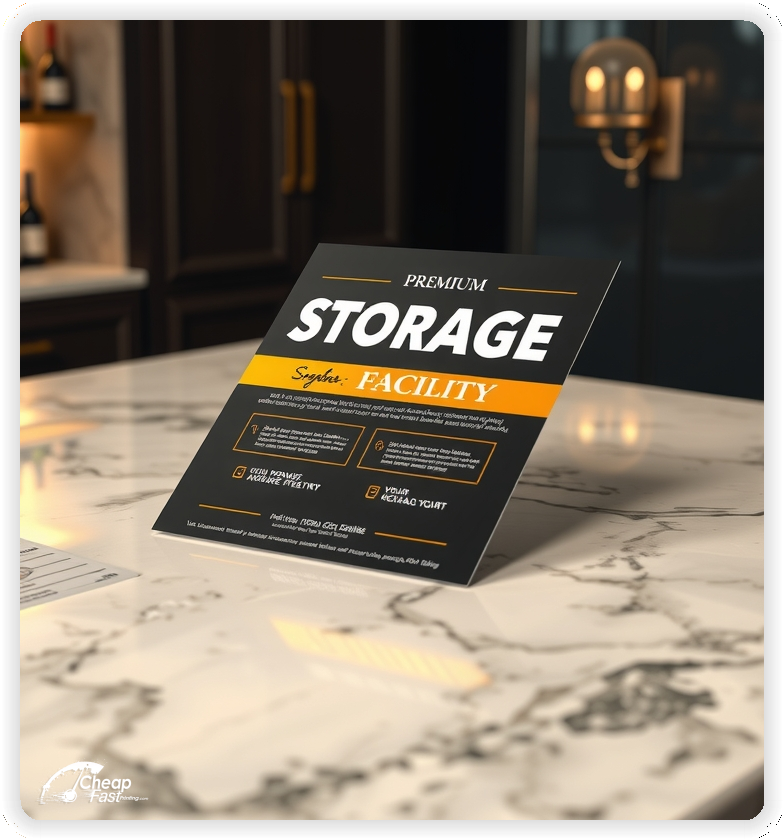 Creative Print Design 1, Storage Facility promo cards creative layout
