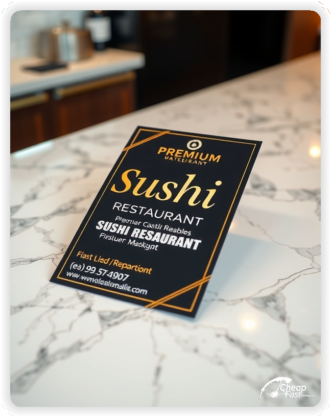 Marketing Handout Design 1, Sushi Restaurant pamphlets design example