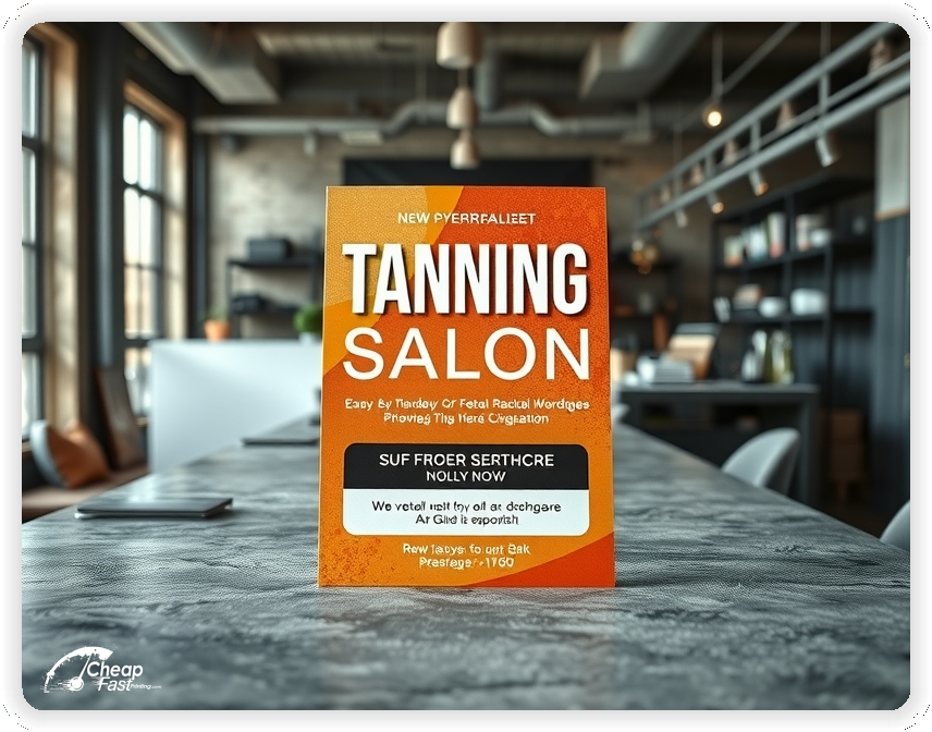 Custom Business Piece 1, Tanning Salon advertisements marketing piece