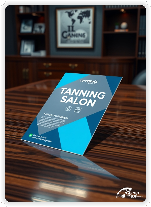 Print Ready Layout 1, Tanning Salon brochures layout example