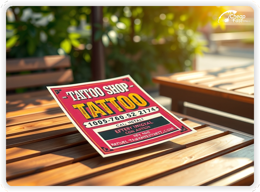 Creative Print Design 1, Tattoo Shop promo cards creative layout