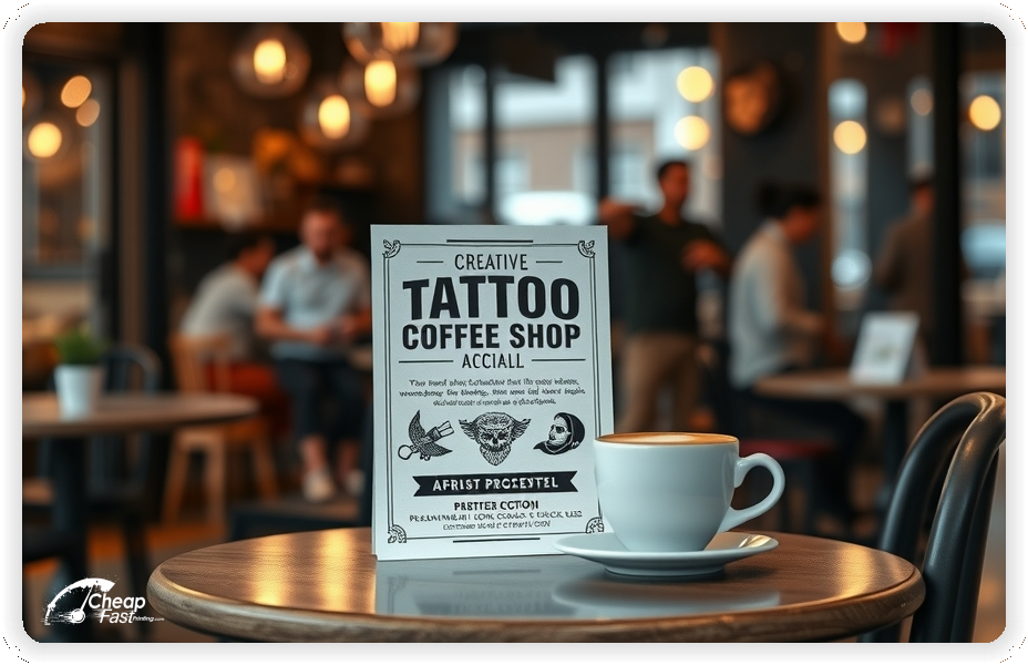 Marketing Handout Design 1, Tattoo Shop pamphlets design example