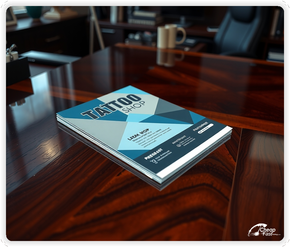 Print Ready Layout 1, Tattoo Shop brochures layout example