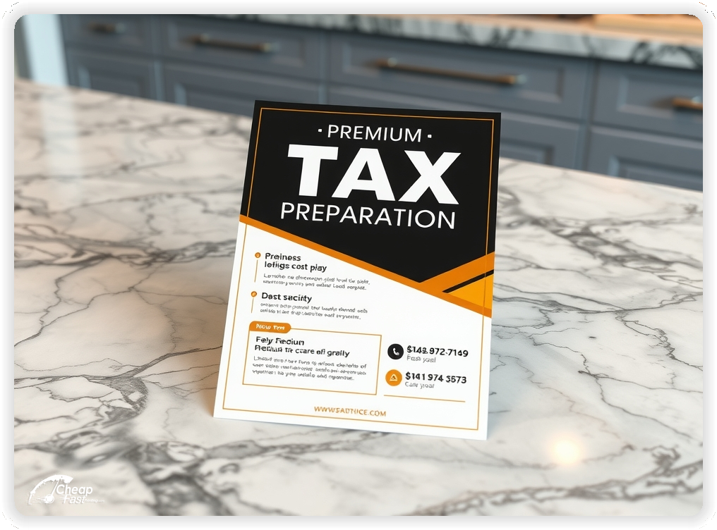 Advertising Brochure 1, Tax Preparation leaflets layout example