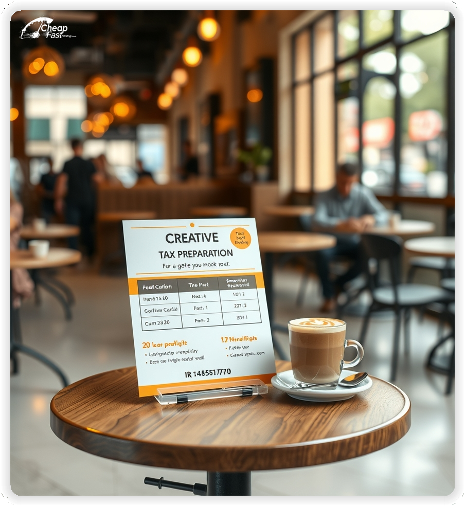 Custom Business Piece 1, Tax Preparation advertisements marketing piece