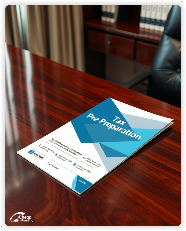 Print Ready Layout 1, Tax Preparation brochures layout example