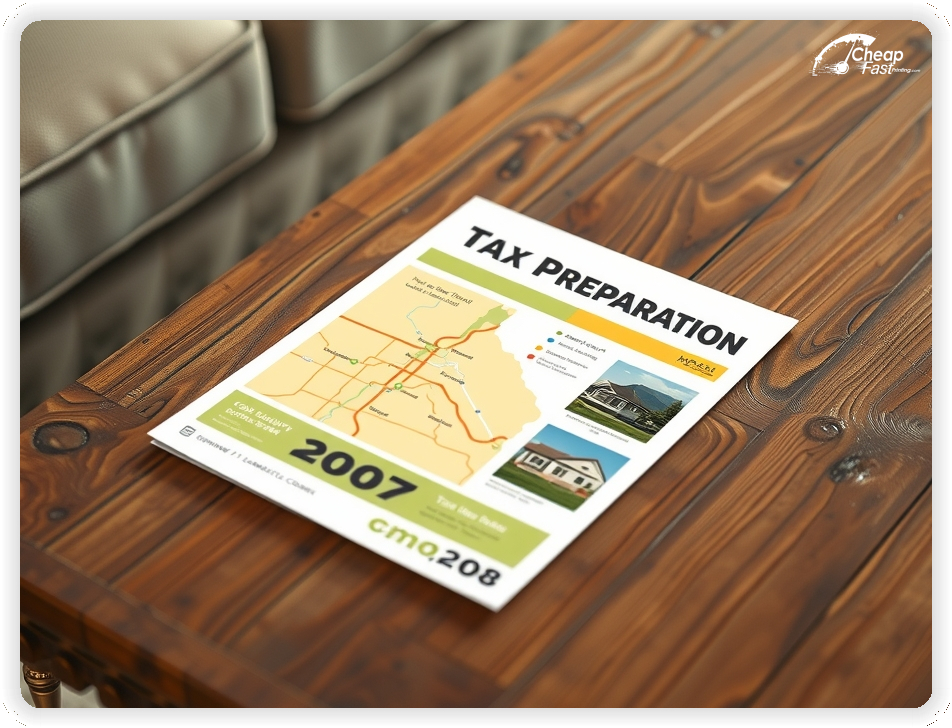 Promo Flyer Sample 1, Tax Preparation leaflets creative layout