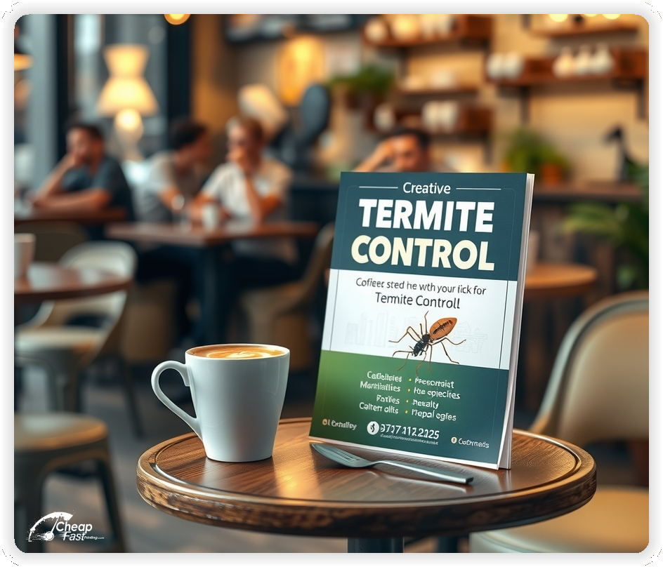 Advertising Brochure 1, Termite Control leaflets layout example
