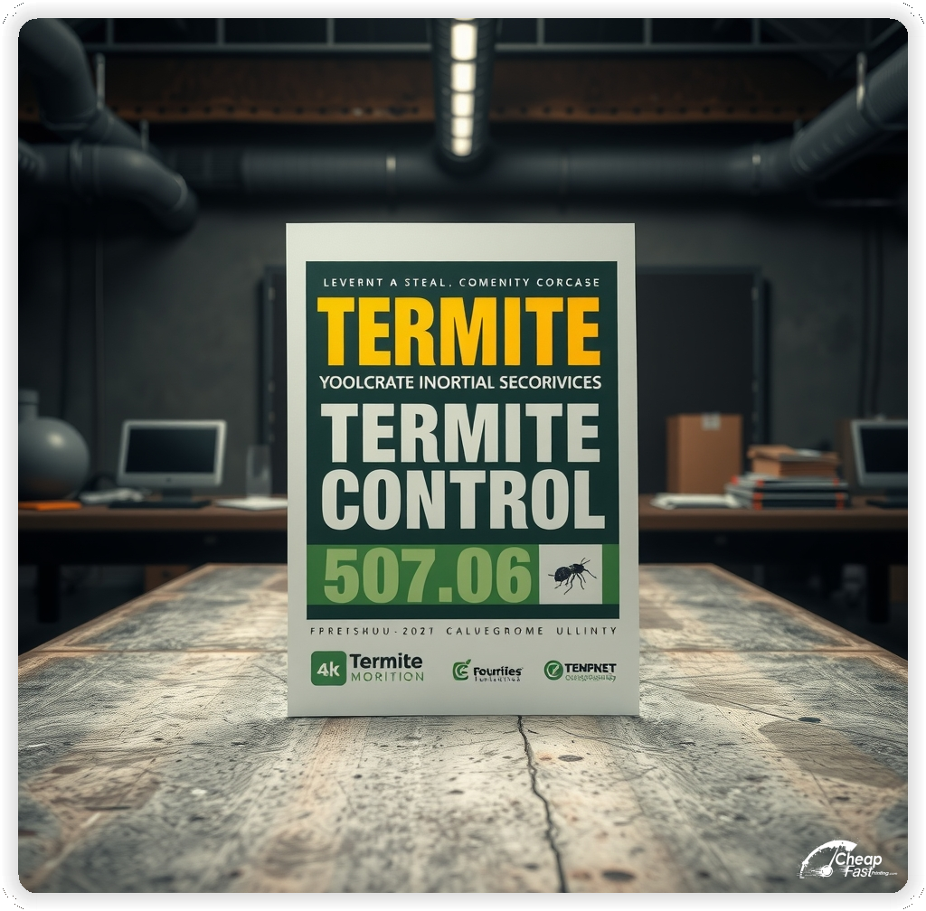 Best Termite Control Card Marketing, Termite Control marketing materials print sample