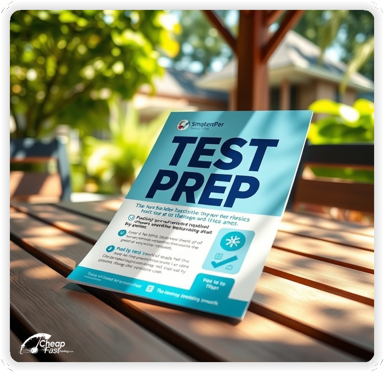 Advertising Brochure 1, Test Prep leaflets layout example