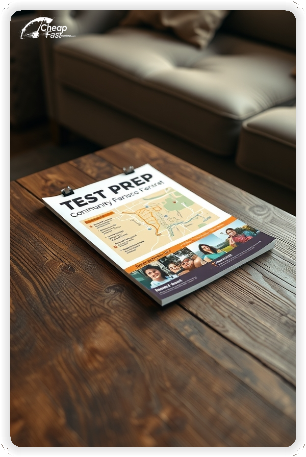 Best Test Prep Card, Test Prep marketing materials print sample
