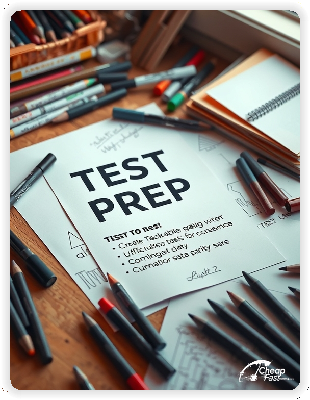 Custom Business Piece 1, Test Prep advertisements marketing piece