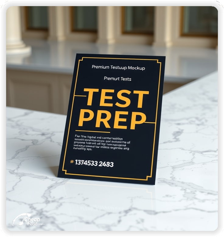 Promo Flyer Sample 1, Test Prep leaflets creative layout