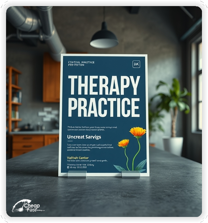 Advertising Brochure 1, Therapy Practice leaflets layout example