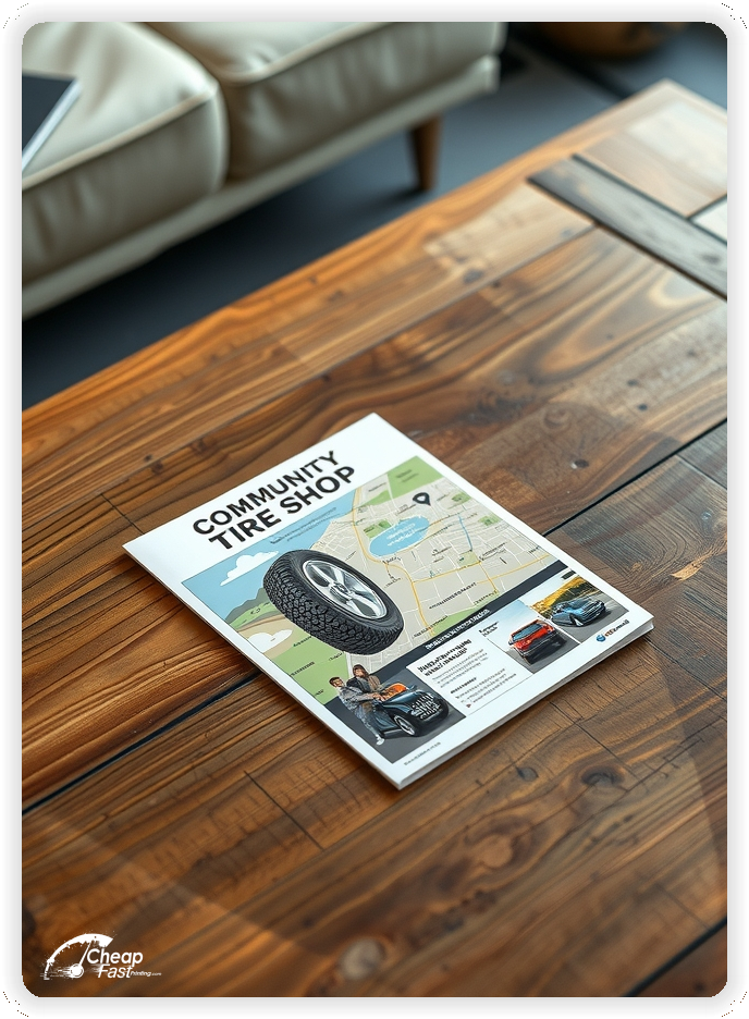 Creative Print Design 1, Tire Shop promo cards creative layout