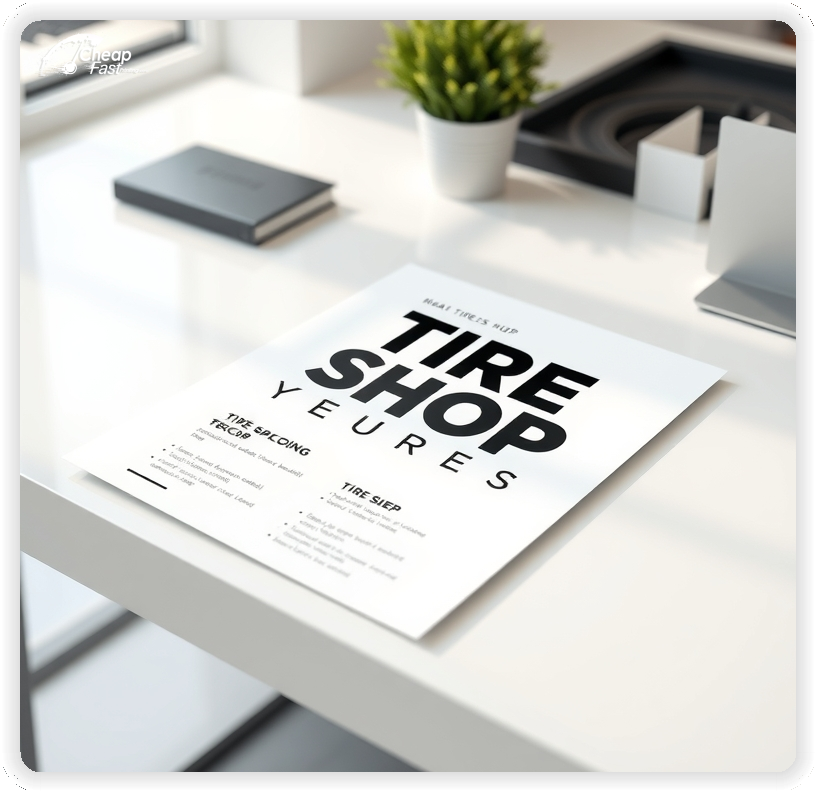 High Quality Leaflet 1, Tire Shop circulars promotion design