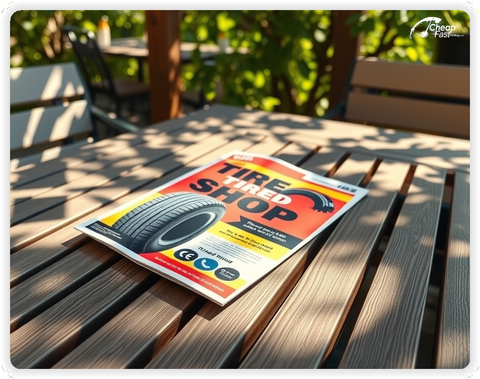 Marketing Handout Design 1, Tire Shop pamphlets design example