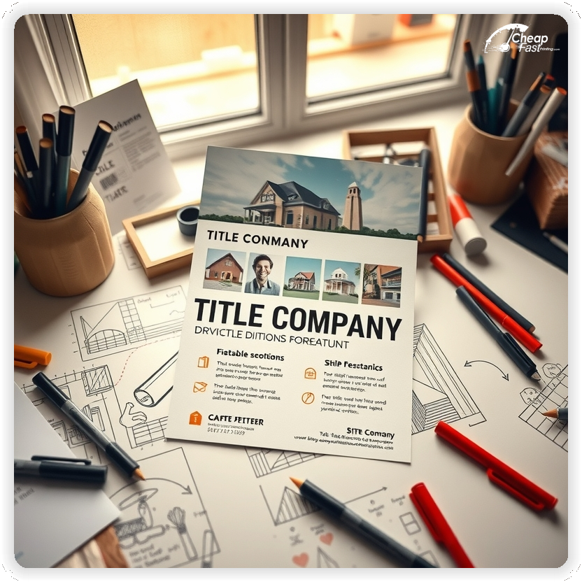 Advertising Brochure 1, Title Company leaflets layout example