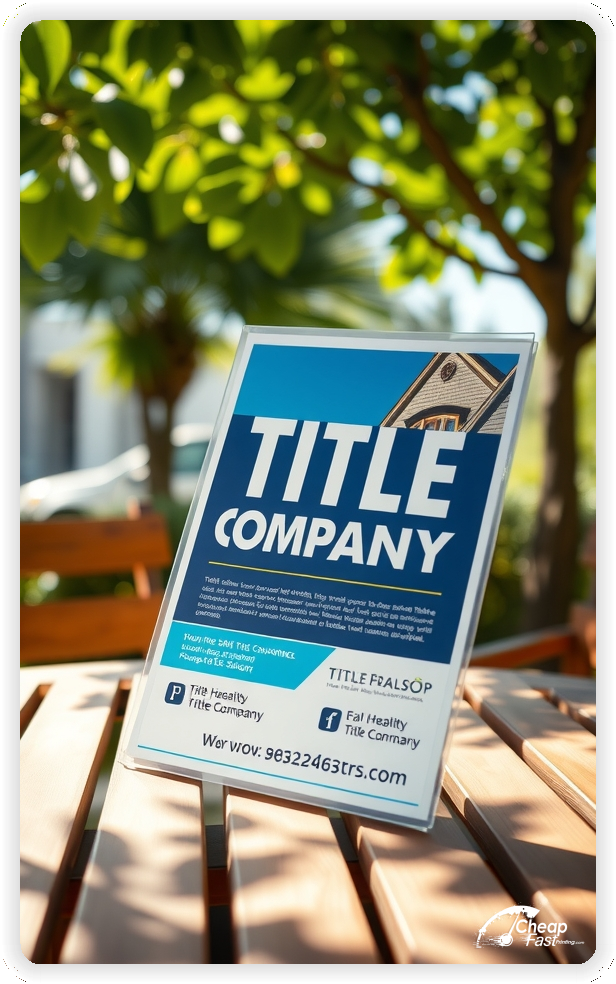 Creative Print Design 1, Title Company promo cards creative layout