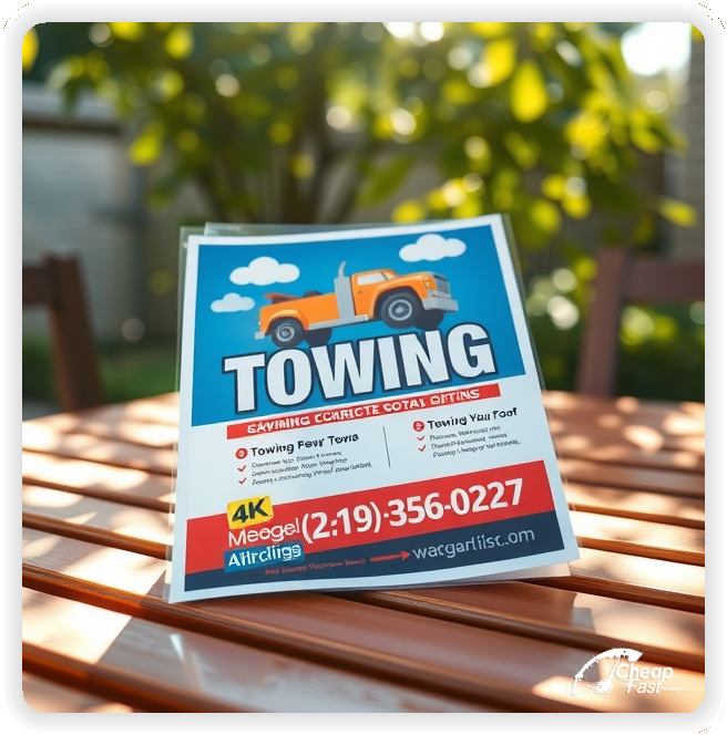 Advertising Brochure 1, Towing leaflets layout example