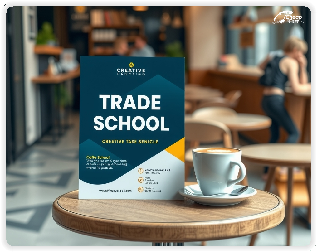 Creative Print Design 1, Trade School promo cards creative layout