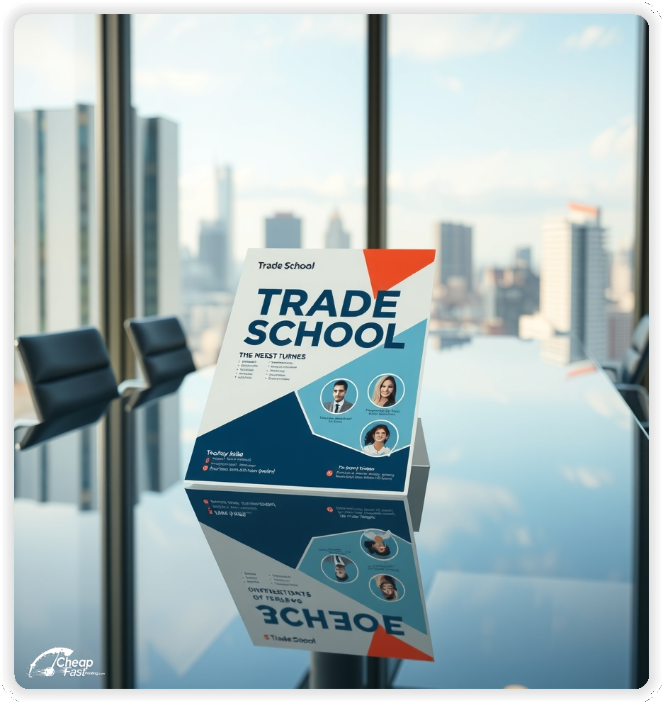 Marketing Handout Design 1, Trade School pamphlets design example