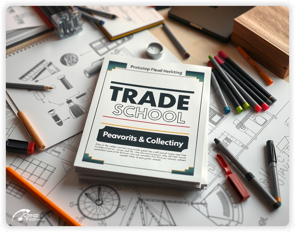 Print Ready Layout 1, Trade School brochures layout example