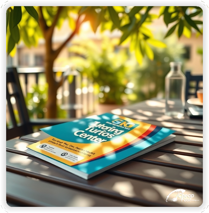 Creative Print Design 1, Tutoring Center promo cards creative layout