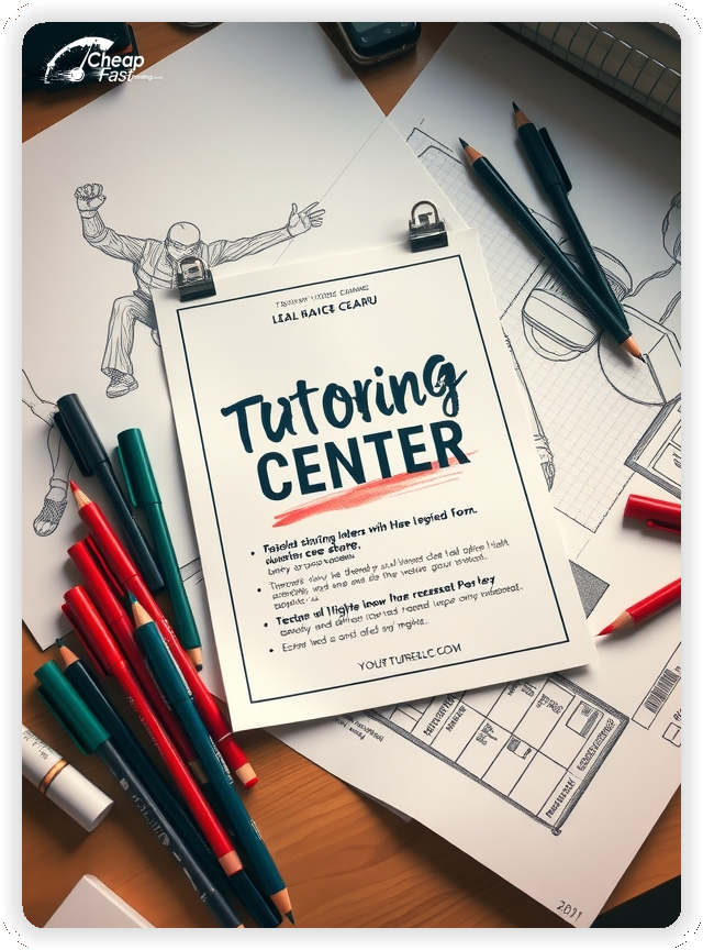 Marketing Handout Design 1, Tutoring Center pamphlets design example