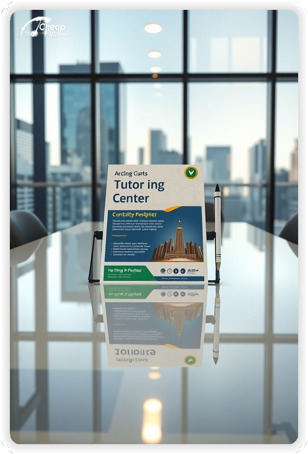 Print Ready Layout 1, Tutoring Center brochures layout example