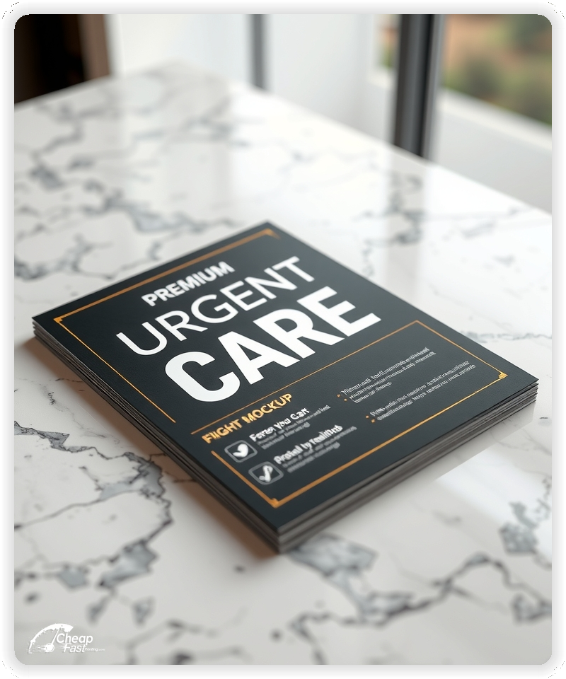 Advertisement For Urgent Care, Urgent Care leaflets layout example
