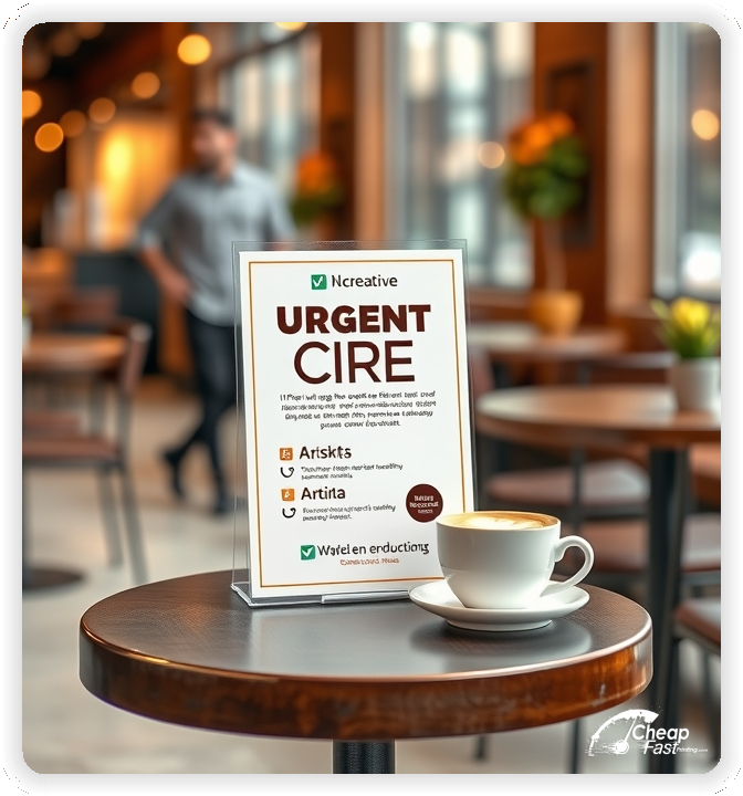 Advertising Brochure 1, Urgent Care marketing materials print sample