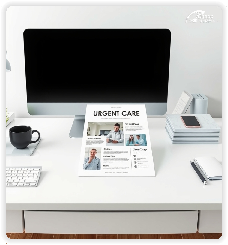 Creative Print Design 1, Urgent Care promo cards creative layout