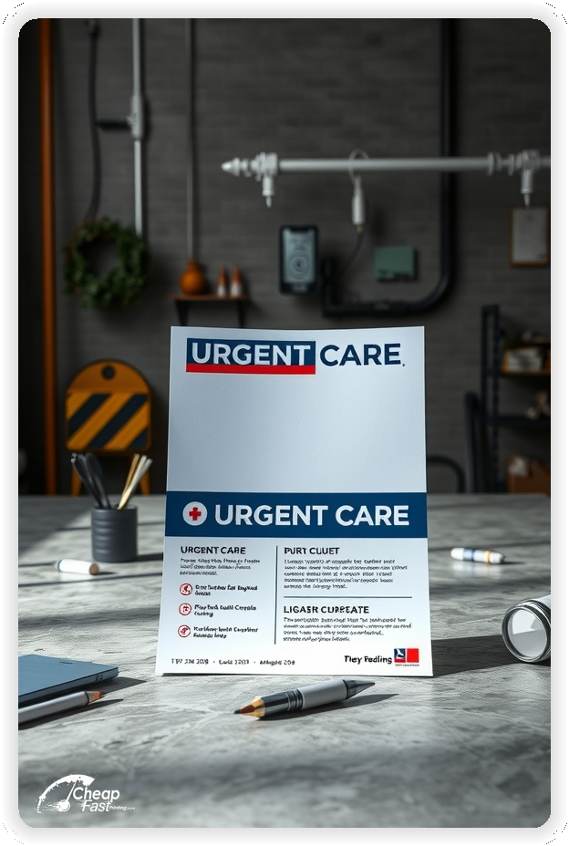 Custom Business Piece 1, Urgent Care advertisements marketing piece