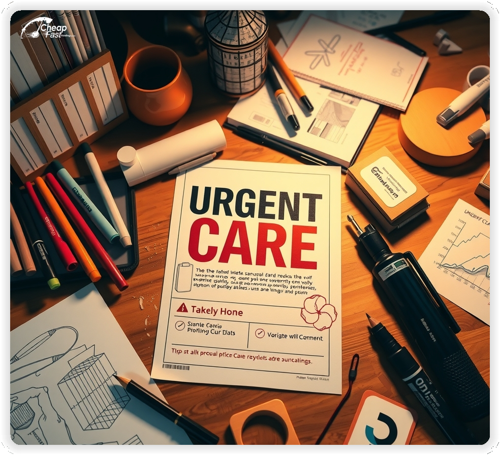 Marketing Handout Design 1, Urgent Care pamphlets design example