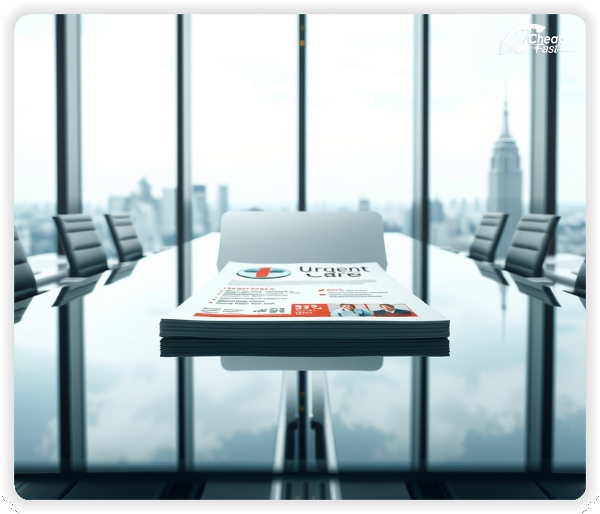 Promo Flyer Sample 1, Urgent Care leaflets creative layout