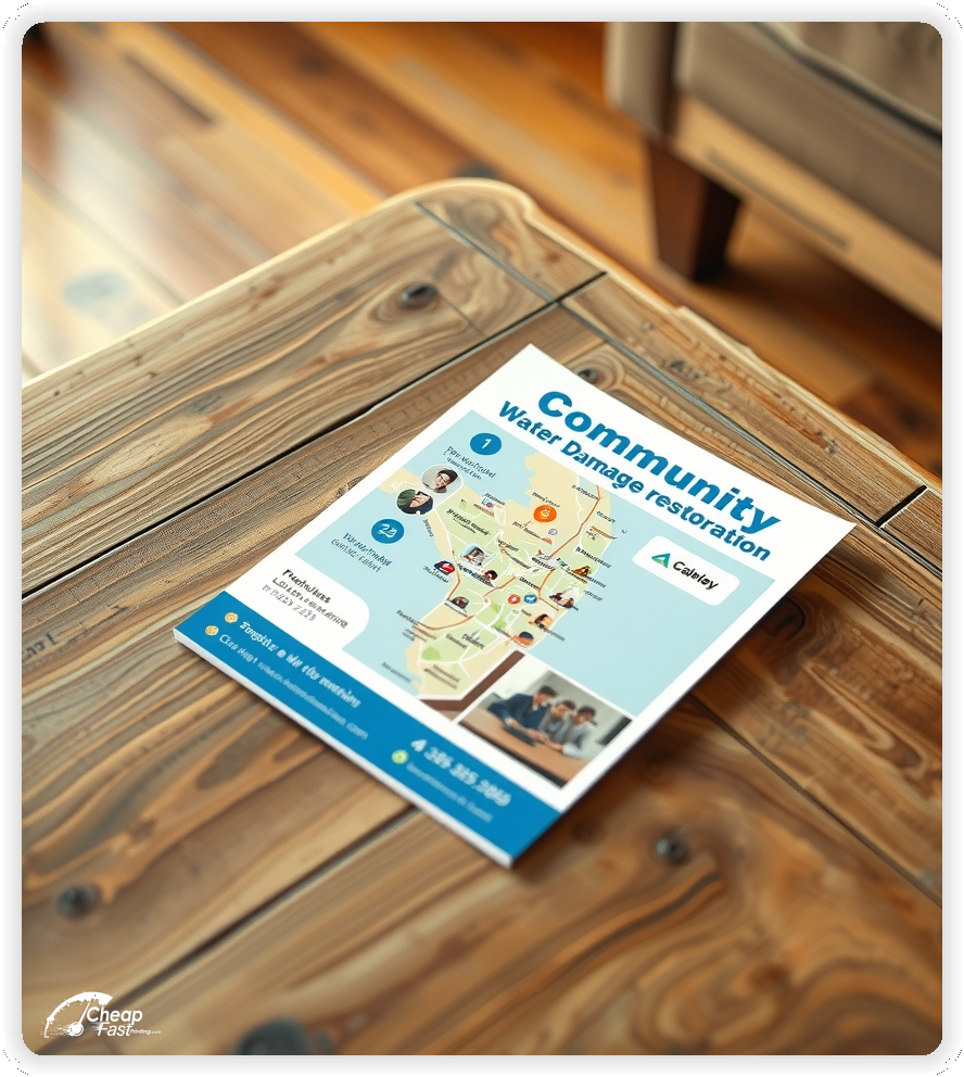 High Quality Leaflet 1, Water Damage Restoration circulars promotion design