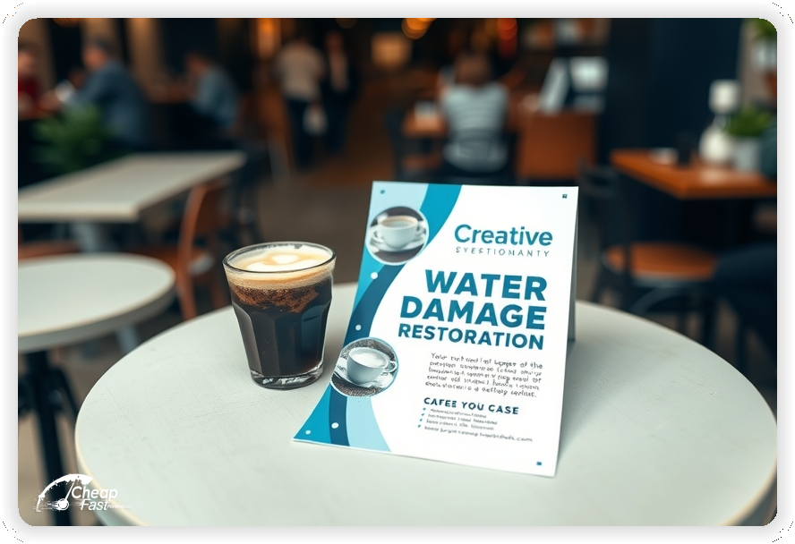 Professional Circular 1, Water Damage Restoration handouts print sample