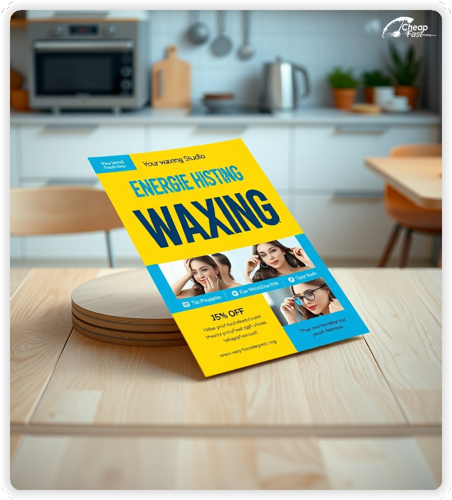 Creative Print Design 1, Waxing Studio promo cards creative layout