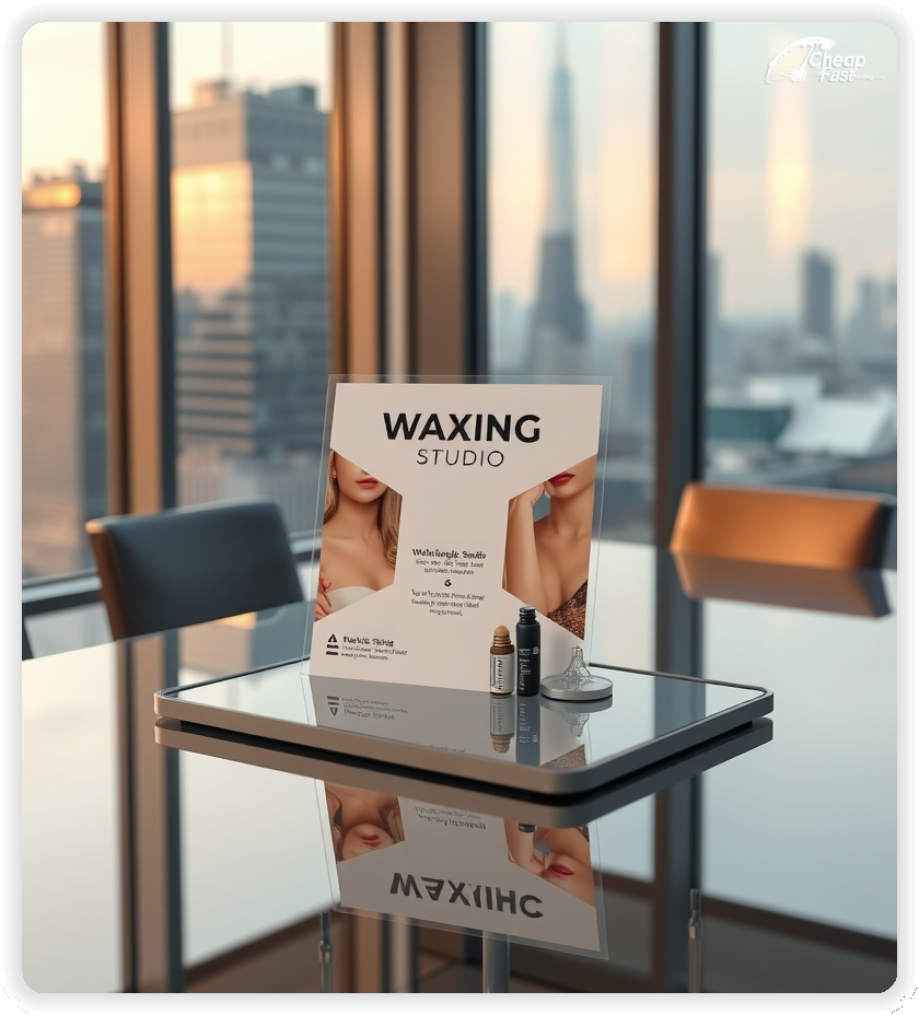 Print Ready Layout 1, Waxing Studio brochures layout example