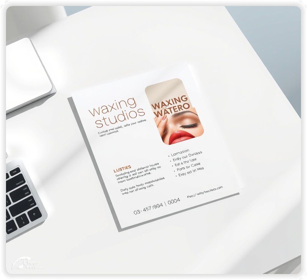 Promo Flyer Sample 1, Waxing Studio leaflets creative layout