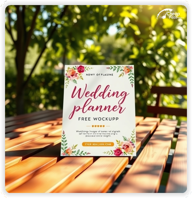 Advertising Brochure 1, Wedding Planner leaflets layout example