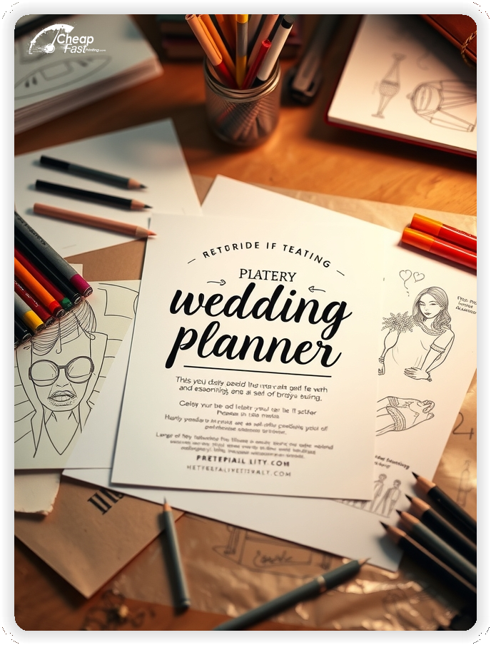 Professional Circular 1, Wedding Planner handouts print sample