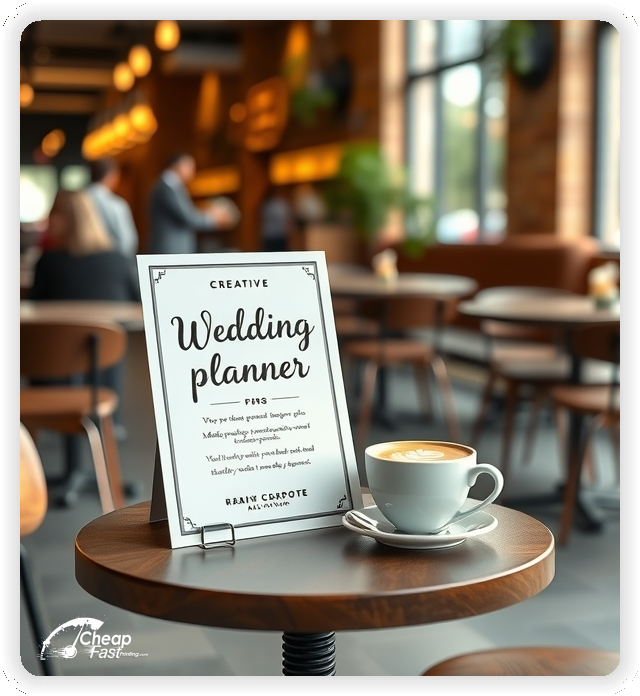 Promo Flyer Sample 1, Wedding Planner leaflets creative layout