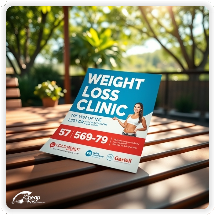 Advertising Brochure 1, Weight Loss Clinic leaflets layout example