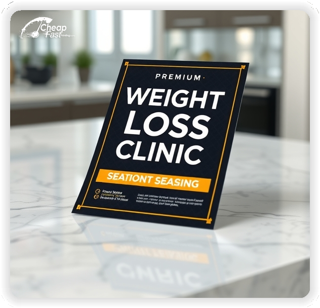 Custom Business Piece 1, Weight Loss Clinic advertisements marketing piece