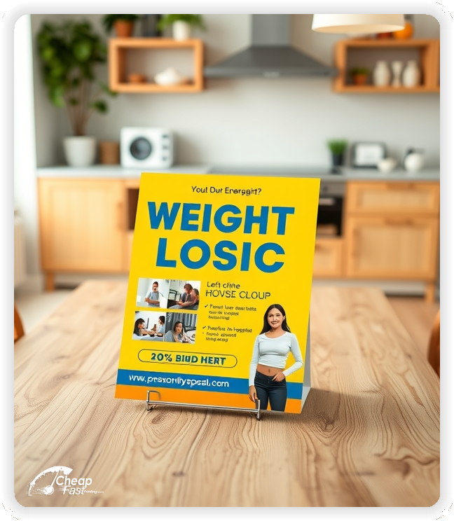 Marketing Handout Design 1, Weight Loss Clinic pamphlets design example