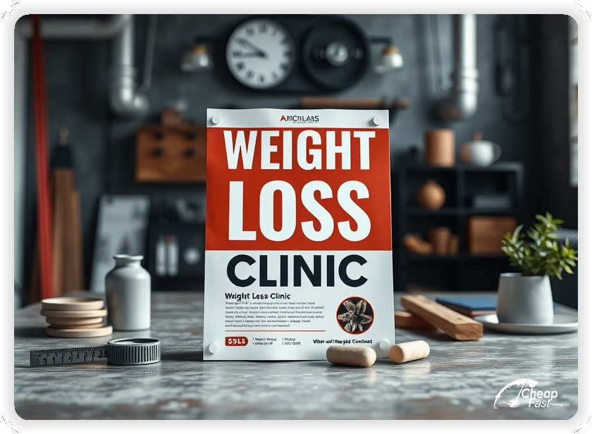 Promo Flyer Sample 1, Weight Loss Clinic leaflets creative layout